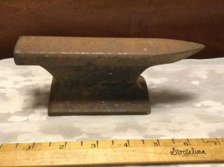 Vintage 6” Small Cast Iron Jewelers Anvil - Desk Top Paperweight 3