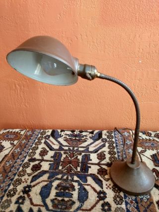 Antique Industrial Desk Light Table Lamp Iron Base