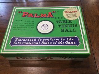 Vintage Palma Table Tennis Balls White Ping Pong Balls Set Rare 92 Nos