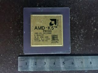 1 X CPU AMD - K5 GOLD VINTAGE CERAMIC CPU FOR GOLD SCRAP RECOVERY 2