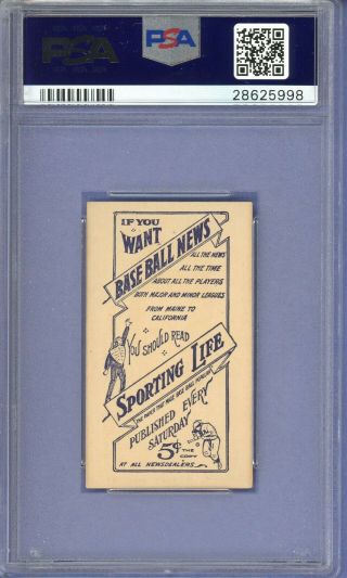 1911 M116 Sporting Life Bill Dahlen PSA 5.  5 Dodgers 2