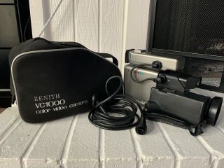 Vintage Zenith Vc1000 Color Video Camera With Soft Carry Case