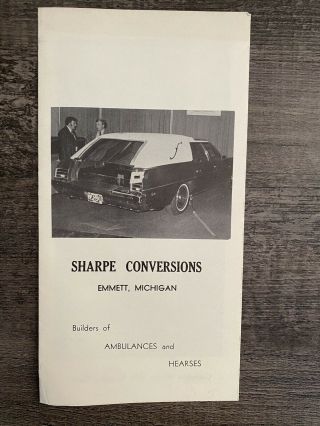 Sharpe Conversions Professional Car Ambulance & Hearse Pamphlet