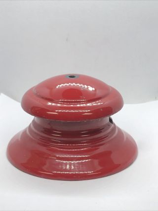 1962 Vintage Coleman 200a Lantern Red Cherry Vent Ventilator Hat Top Cap Usa