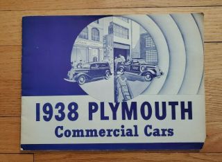 Factory 1938 Plymouth Commercial Cars Trucks Sales Brochure