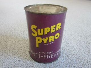 Vintage Pyro Anti Freeze Can Quart Size