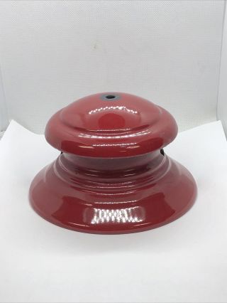 1962 Vintage Coleman 200a Lantern Red Burgundy Ventilator Hat Top Cap Usa