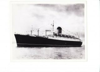 Ocean Liner Saxonia Cunard Line Maiden Voyage Press Photo 9/7/1954