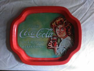 Vintage 7 - 3/4 " Coca Cola Tin Tray Delicious And Refreshing Drink Coca - Cola Tray
