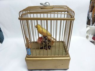 Antique Music Box Bird Cage Made In Japan Battery Operated D Cell