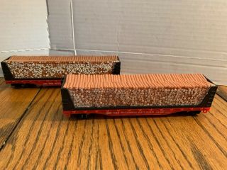 (2) Two Vintage Ho Scale Tyco Southern Railroad 4365 Lumber Cars