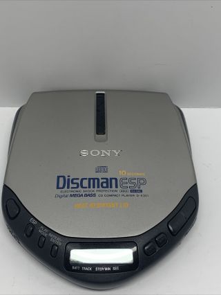 Sony Discman D - E301 Mega Bass Esp Personal Portable Cd Player Vintage 1999 Flaw