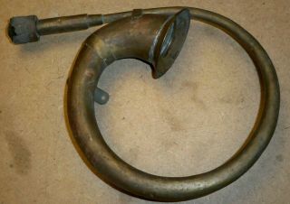 Vintage Copper Or Brass Car Horn / Antique Auto Truck Honker Missing Rubber Bulb