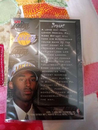 1996 97 Fleer Metal 137 Kobe Bryant Rookie Card 2
