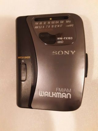 Vintage Sony Walkman Wm - Fx163 Am/fm Mega Bass Portable Cassette Player
