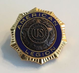 Vintage Us American Legion Membership Blue Enamel Pin 1919 Pat.  De 54296 Vgc