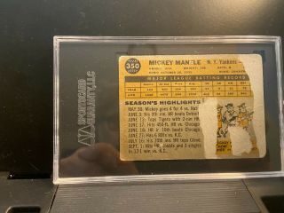 1960 THE GREAT MICKEY MANTLE ' S LAST SERASON 1960.  BASEBALL CARD TOPPS 350. 3