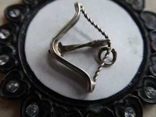 Vtg Sterling Native American Bow and Arrow Charm 2