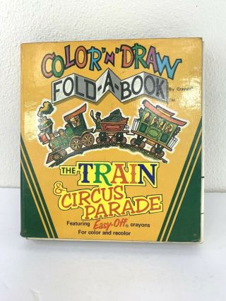 Crayola Color ‘n’ Draw Fold - A - Book Count Drawcolor Easy Off Crayons 1977 Vtg