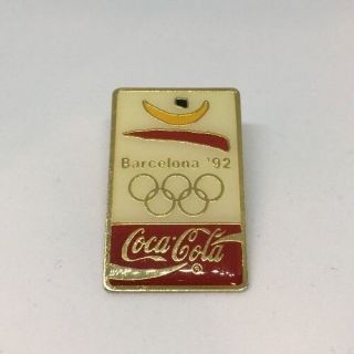 Vintage 1992 Olympics Barcelona Spain Coca Cola Sponsor Pin