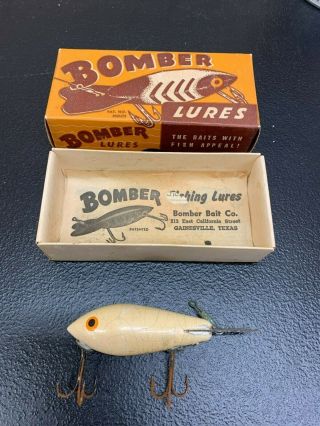 Vintage " Bomber Bait Co.  Fishing Lure " W/ 2 Piece Box,