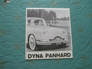 0117x 1955 - 1956 Dyna Panhard Sales Brochure Vestal Ny