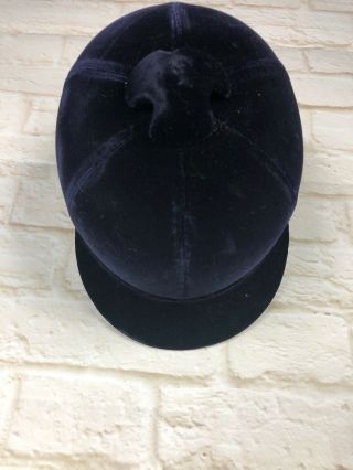 Vintage The Oxford Velvet Riding Helmet Hat Small Bow Classic Helmet Equestrian