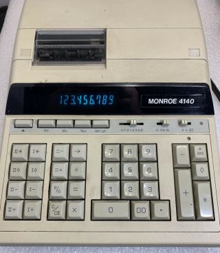 Vintage Monroe Desktop Printing Calculator 4140