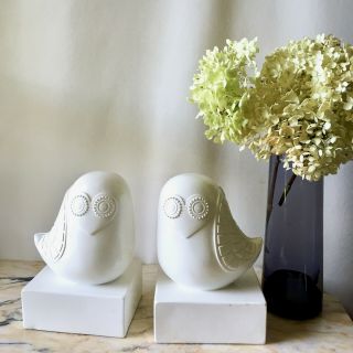 Reserved - Jonathan Adler Happy Chic Owl Bookends Pair Retro Home Decor