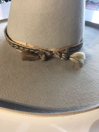Antique 1930s Horse Hair Hat Band Cowboy Hat Not Spurs 3