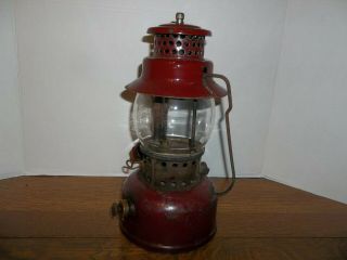 Vintage Maroon Agm American Gas Machine Company Model 3016 Single Mantel Lantern