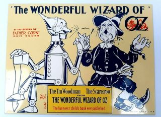 Vtg 1988 Ande Rooney " The Wonderful Wizard Of Oz " Advertising Porcelain Sign