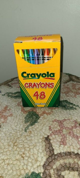 Vintage Crayola Crayons 2000 48 Ct Box Binney & Smith