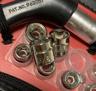 Vintage Pistol Grip Ratcheting Screwdriver Socket Set FORD Pat.  No.  962057 3