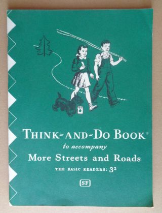 Vintage 1946 Think - And - Do Book Workbook Basic Readers 3/2 Scott Foresman