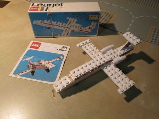 Lego 455 Learjet Classic Plane Vintage 1976 Release W Box & Instructions