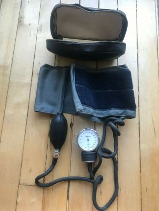 Vintage Sphygmomanometer - Blood Pressure Cuff And Bag - 1930 