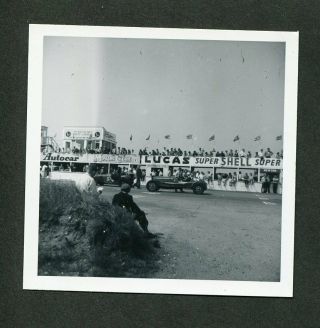 Vintage Photo Lemans Race Car Track France Shell Lucas Oil Signs 439083