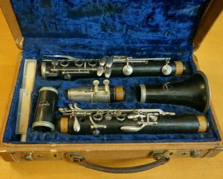 Vintage Normandy Reso - Tone Clarinet S/n 6096b Noblet Case And Mouthpiece