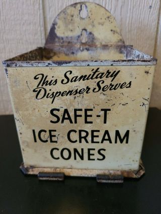 Antique Vintage Soda Fountain Ice Cream Parlor Ice Cream Cone Holder Dispenser