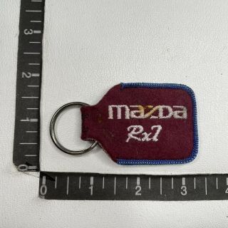Vtg As - Is - Stain Mazda Rx7 Car Patch Style Keychain (each Side Different) C11f