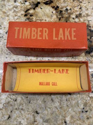 Mike Mcelmore Vintage Antique Wood Timber Lake Duck Call Box And Paper Only