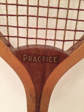 Antique Vintage Tennis Racket Racquet - A.  G.  Spalding - Practice 3