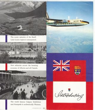 1960 West Coast Airlines Travel Brochure Introducing Service To Canada Route Map