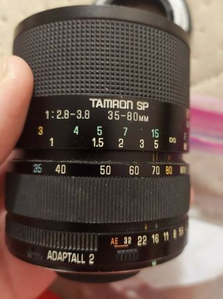 Tamron Sp 35 - 80mm F/2.  8 - 3.  8 01a Vintage Adaptall Lens Fs As - Is