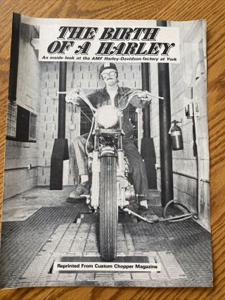 The Birth Of A Harley Brochure - An Inside Look At Amf Harley Factory At York