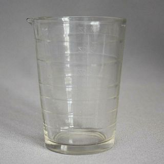 Vintage Dessert Small Glass Measuring Cup W Spout Tbsp Tsp Oz 1 1/2oz Shot Glass