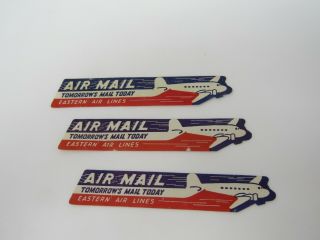 Eastern Air Lines Air Mail Labels Three Tomorrow 