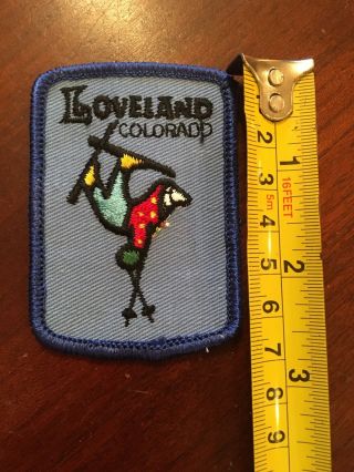 Vintage Loveland Colorado Embroidered Ski Resort Patch In Euc