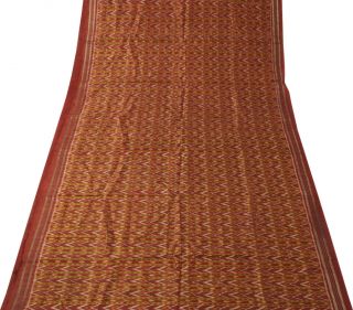 Vintage Saree 100 Pure Silk Woven Ikat Patola Scrap Sari Fabric For Craft
